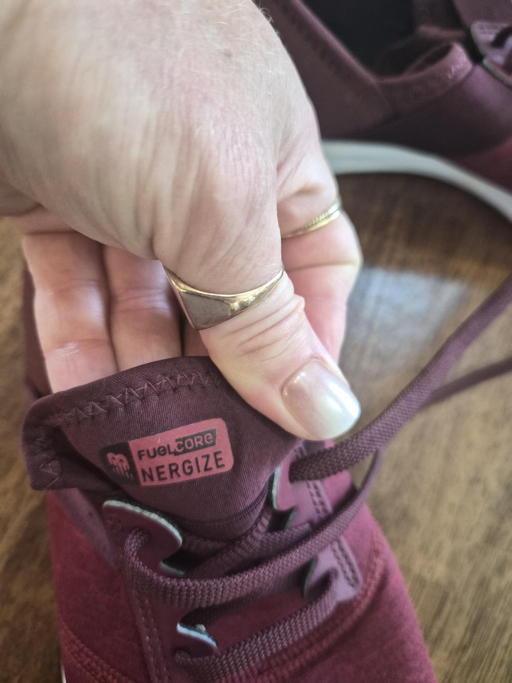 New Balance Women's Slip-On Athletic Sneakers in Burgundy - Picture 2 of 6